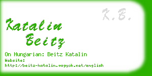 katalin beitz business card